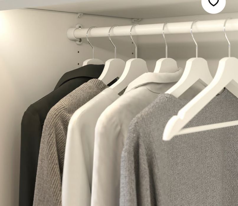 Drążek do szafy PAX biały