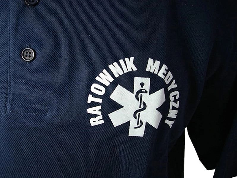 Koszulka Polo męska RATOWNIK MEDYCZNY granatowa (M)
