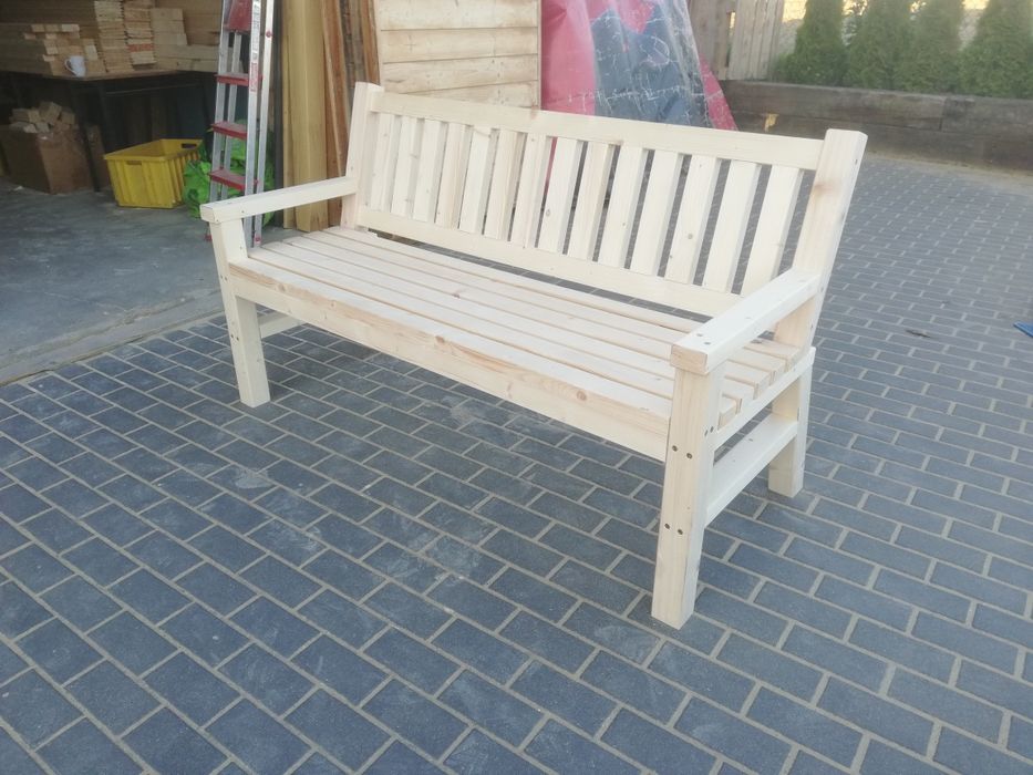 Ławka, meble ogrodowe, do ogrodu, stół, drewno