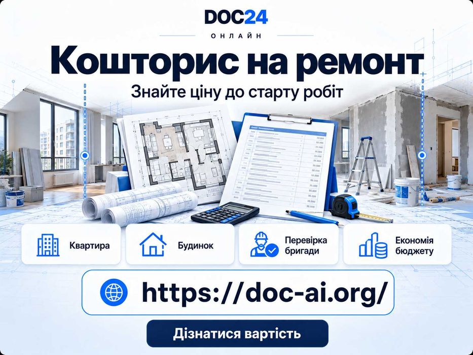 Кошторис на ремонт квартири. Знайте ціну до старту робіт