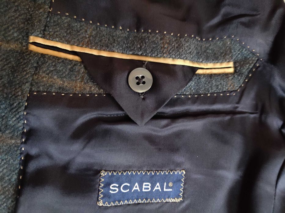 Scabal классический мужской кашемировый пиджак ручной работы.