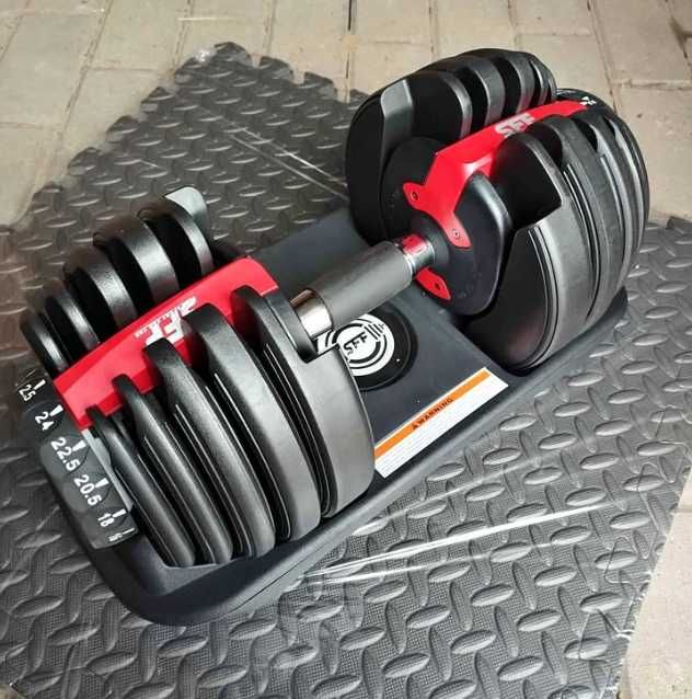 Nowe Hantle Hantel 24kg Regulowany do Ćwiczeń Zestaw Treningowy Zestaw Hantli