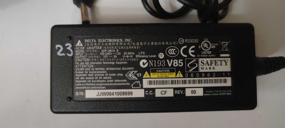 Блок живлення Delta Electronics, Вихідна напруга: 12V, 3A