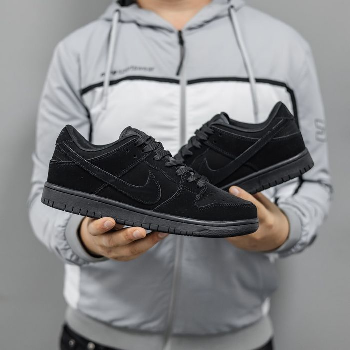 Кросівки Nike SB Dunk low Total Black premium | Кроссовки Найк чоловічі жіночі