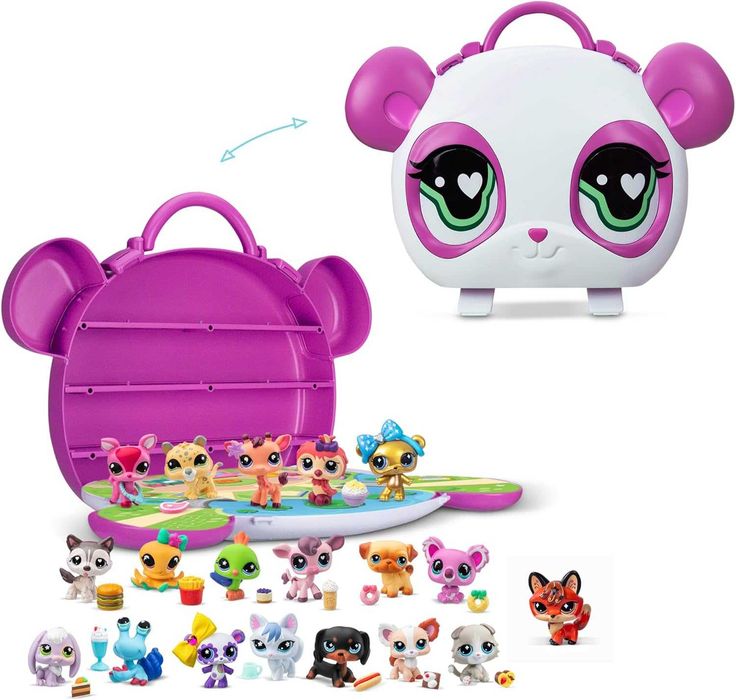 Littlest Pet Shop Collect Display Collection ЛПС Літтл Пет Шоп набір Футляр Сумка Яскраво рожева панда