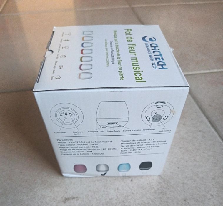 Vaso Smart coluna Bluetooth + piano