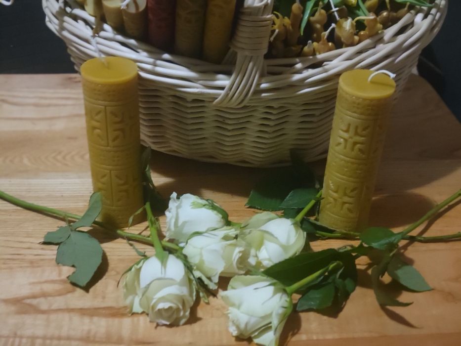 Свічки з натурального бджолиного воску