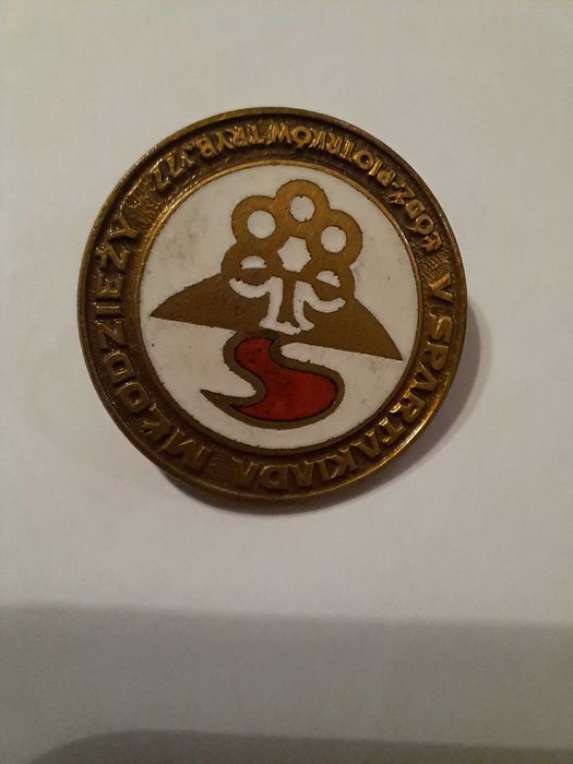 Odznaka V Spartakiady Młodzieży Łódź Piotrków Trybunalski 1977