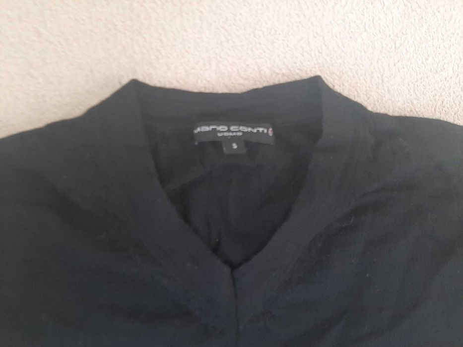 Czarny swter męski merino s