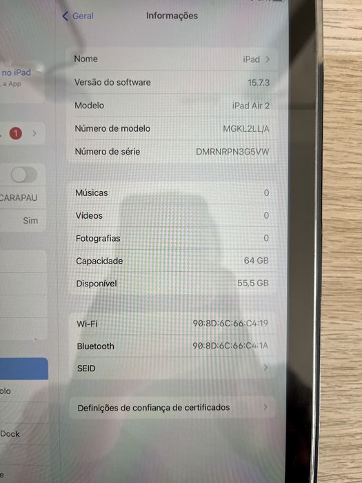 IPad Air 2 64Gb - muito estimado