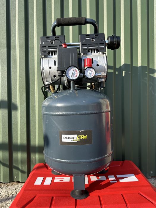 Безшумний електричний компресор Profiline 24л, безмасляний