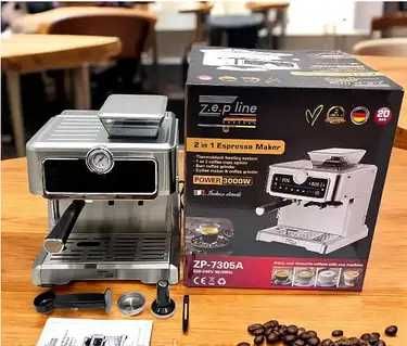 Кавоварка Еспресо з кавомолкою 2в1 Zepline ZP-7305A 3000W