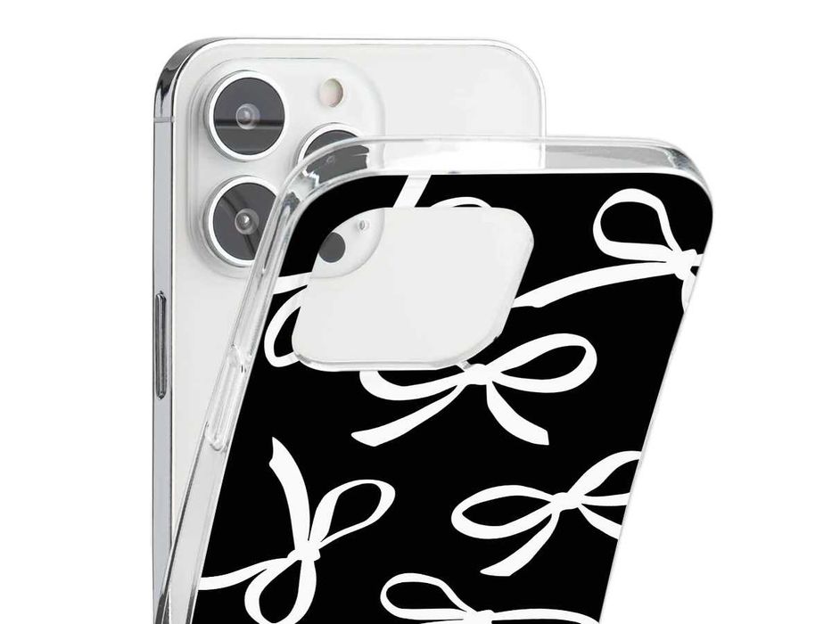 Capas silicone para telemóveis Oppo com Laços, azul, rosa e preto