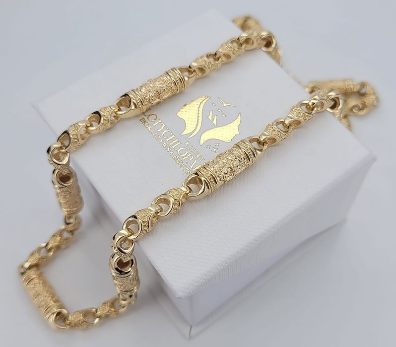 Złoty łańcuszek 14k 585 Królewski Gotycki cc057y 60cm 6mm Wr