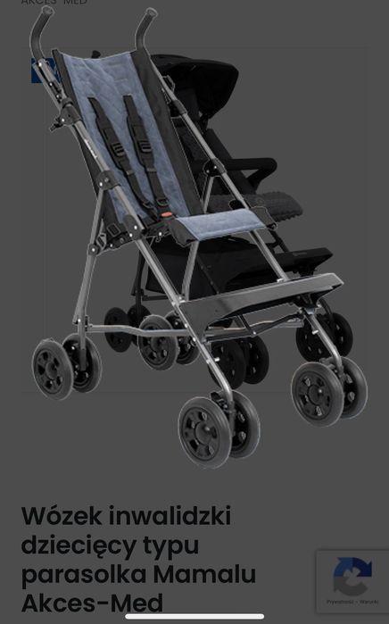 Wózek inwalidzki dziecięcy typu parasolka Mamalu Akces-Med