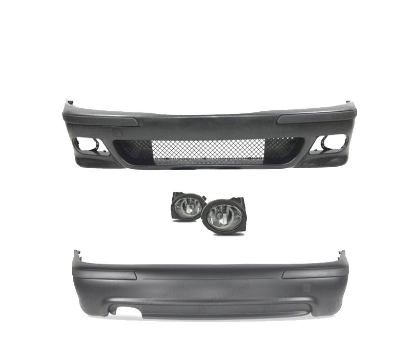 KIT CARROÇARIA BMW E39 LOOK M5 PARACHOQUES DIANTEIRO + TRASEIRO + FARÓIS DE NEBLINA