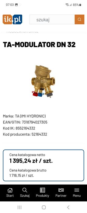 Zawory równoważące modulatory