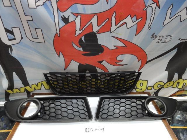 Kit 3 grelhas de para-choques vw polo 9N3 05-09 GTI LOOK abs (plastico)