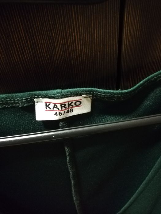 Butelkowa zieleń sukienka 46/48 KARKO może być do karmienia