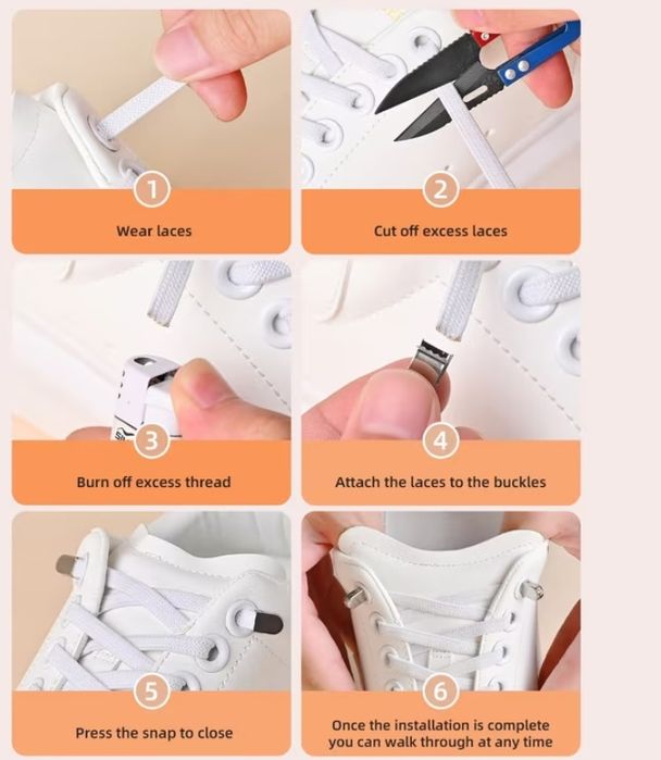 Шнурки резинки для взуття,чорні,білі,   швидко шнурки еластичні