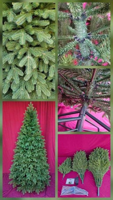 Ялинка штучна новорічна лита та гірлянди хвойні