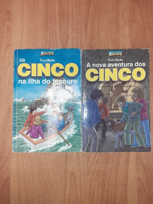 Lote de 2 livro das aventuras dos 5
