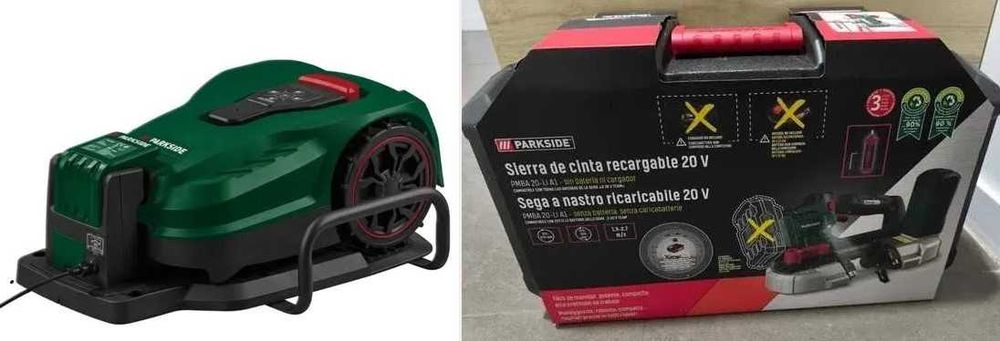 Parkside - Robot corta-relva + serra cortar ferro 20V