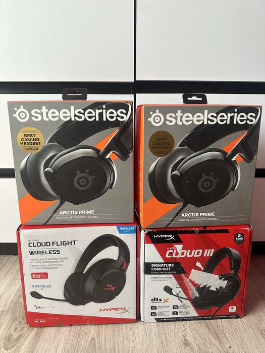 Ігрові навушники SteelSeries та HyperX