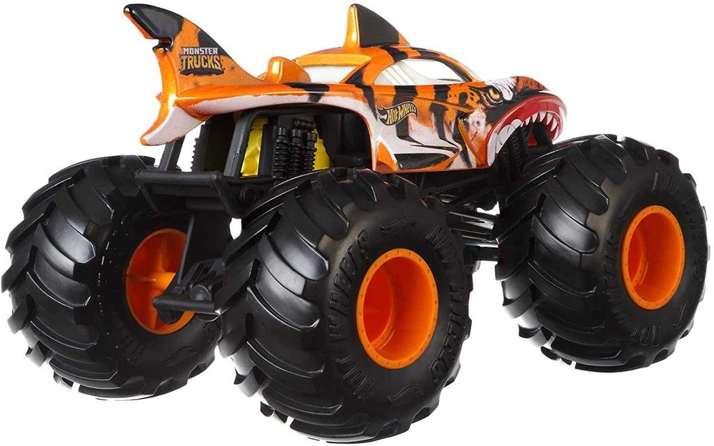 Великий Hot Wheels Monster Trucks Tiger Shark, 124 Монстер Трак Тигр Акула