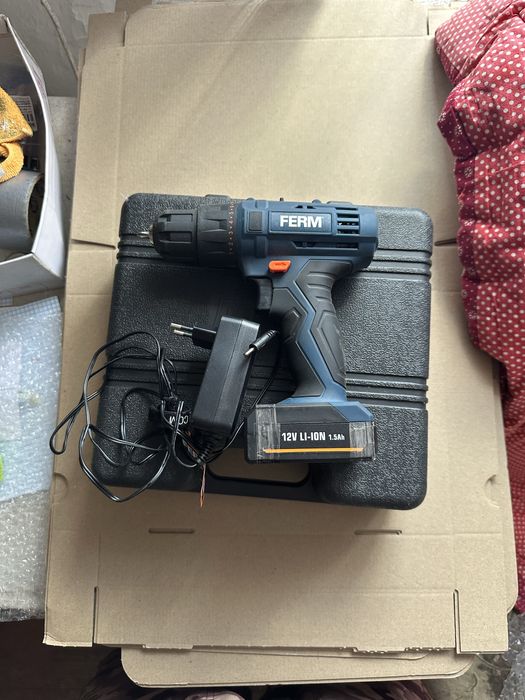 Шуруповерт FERM 12V Li-Ion 3.5Ah Оригінальний Кейс та Зарядка