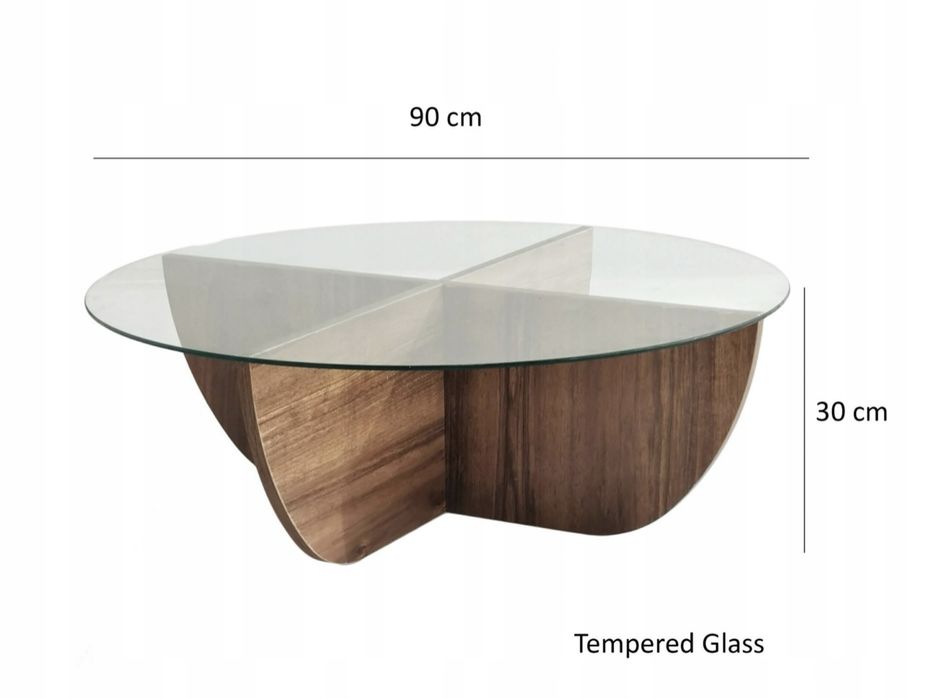 Orzechowy stolik kawowy Lily