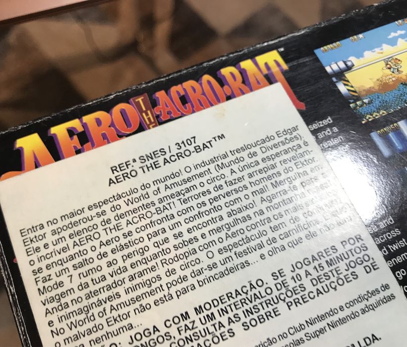 Snes Aero the Acrobat Super Nintendo Pal