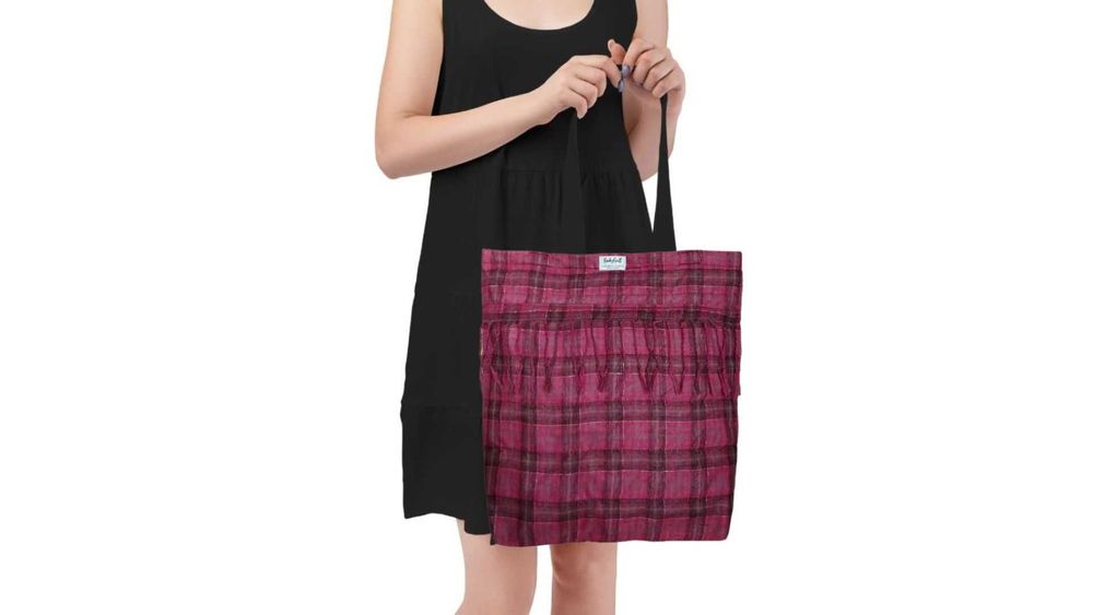 Styl, Praktyczność i Wyrafinowanie – Torba na zakupy „PINK CHECK”