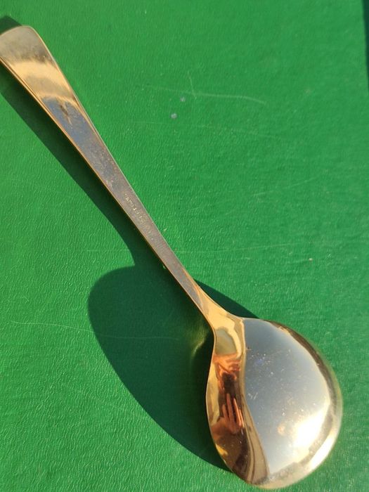 Сувенир ложка Exquisite Silver Plate  24 ct gold винтаж
