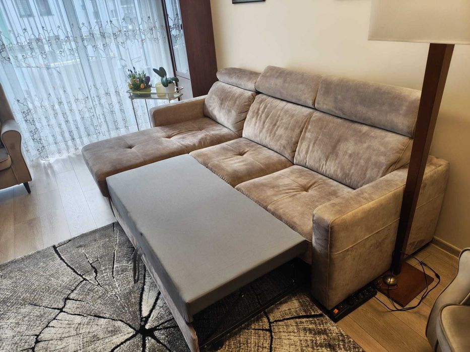 Kanapa narożna beż lewy