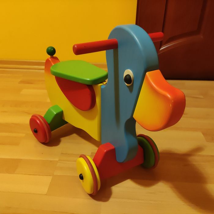 Drewniany jeździk dla dziecka Polska firma Kłosek