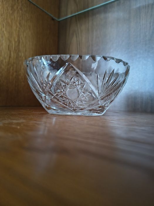 Miseczka kryształowa w stylu vintage - „łódka”
