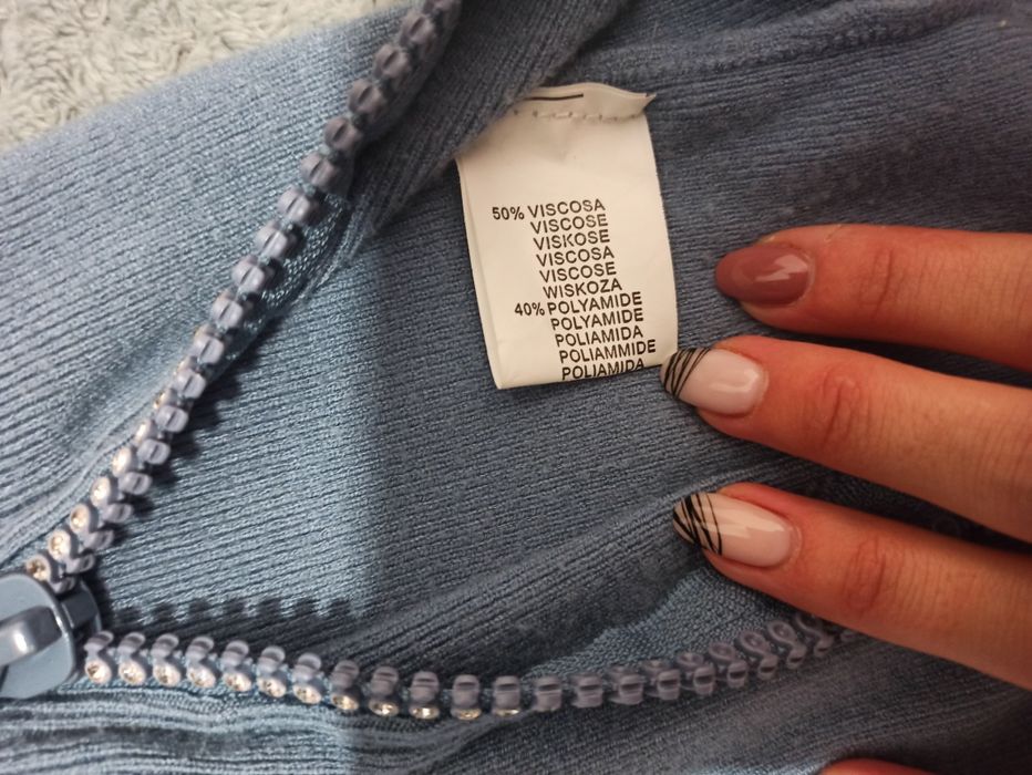 Niebieski sweterek tunika S