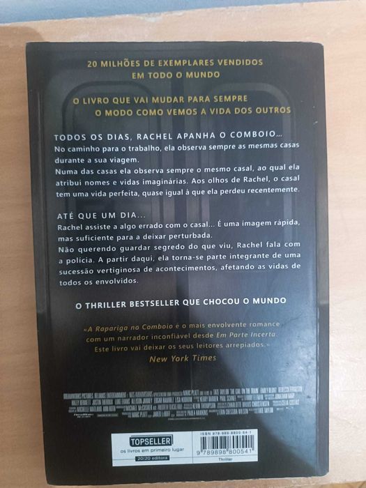 A Rapariga no Comboio de Paula Hawkins