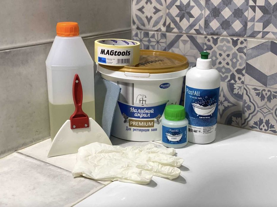 Płynny akryl do renowacji wanien kąpieli Plastall Premium 1.7