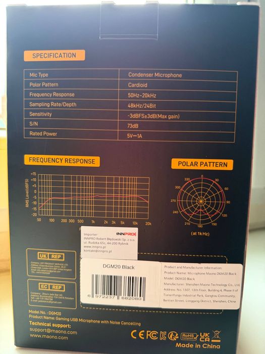 Gamingowy mikrofon Maono DGM 20