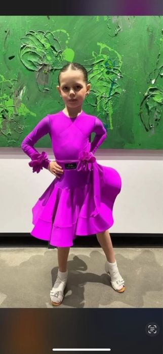 Сукня для бальних танців фуксія Leila Лейла 134 см