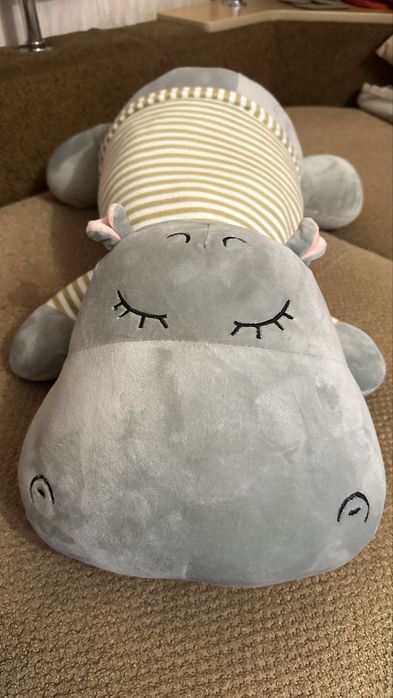 Мʼяка іграшка бегемот , 80 см