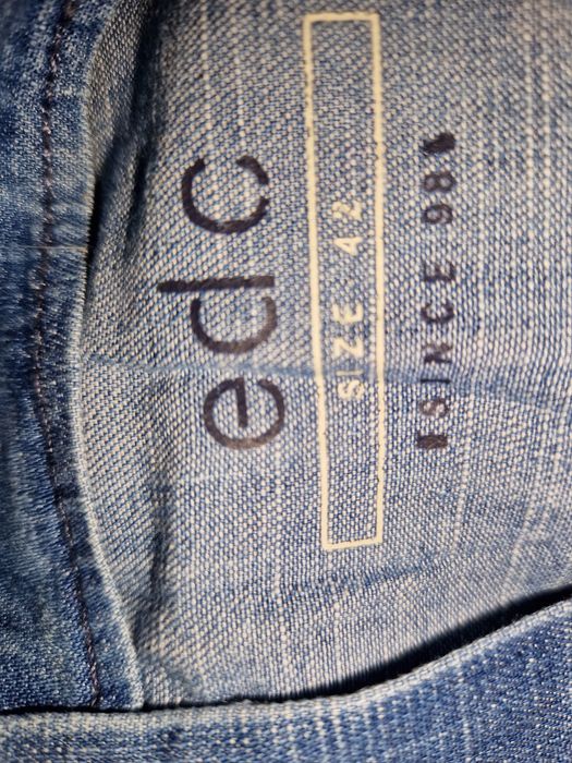 EDC by Esprit kolejna jeansowa sukienka letnia z haftem  rozmiar 42