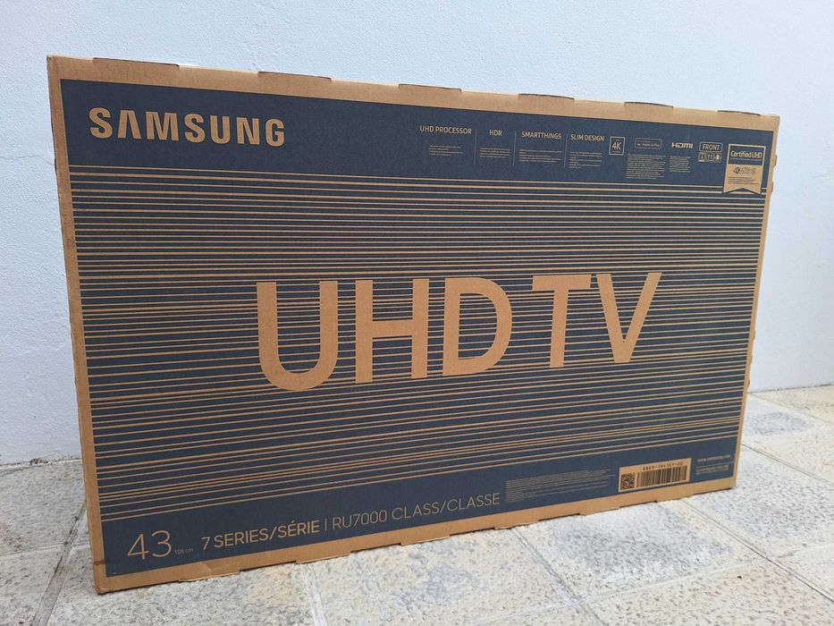 Smart TV Samsung 43" 4K UHD (Modelo RU7025) – Na Caixa Original