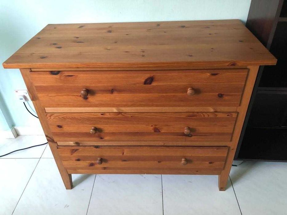 Szafka-kredens-komoda-IKEA HEMNES-LEKSVIK-Frederica-drewno