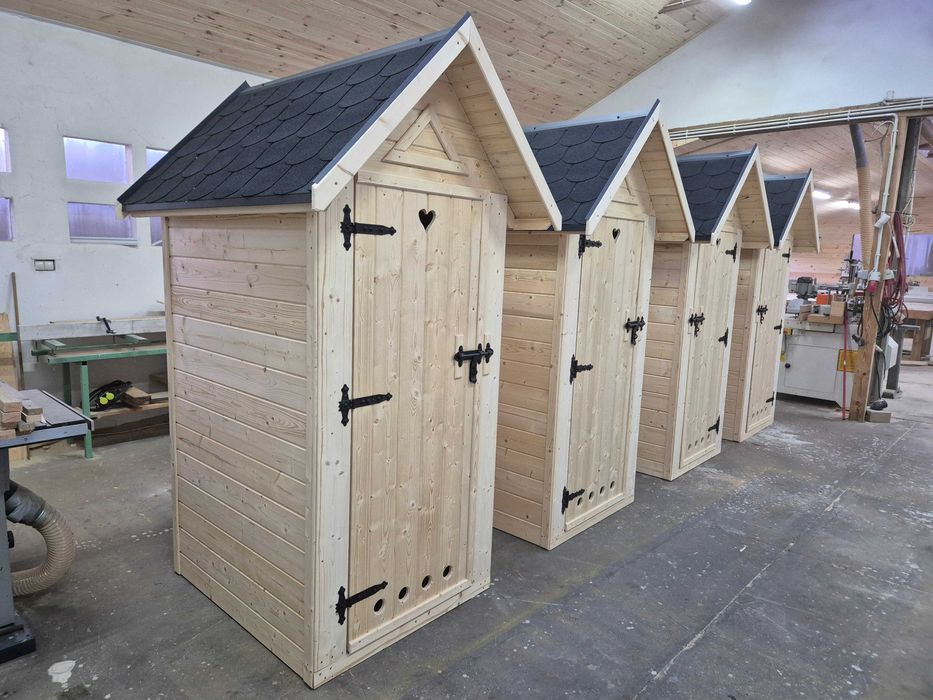 Toaleta drewniana PREMIUM solidna, duża, ogrodowa, świerk skandynawski