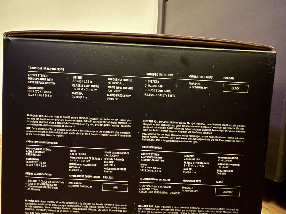 Marshall Action III 3 glosnik bluetooth 60W