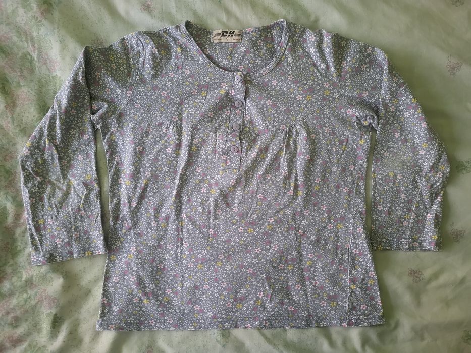 Piżama 2 częściowa niebieska w kwiaty r. S/M