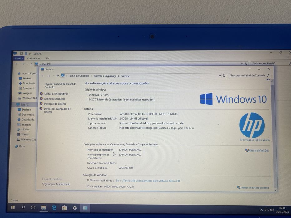 Vendo computador HP muito pouco uso